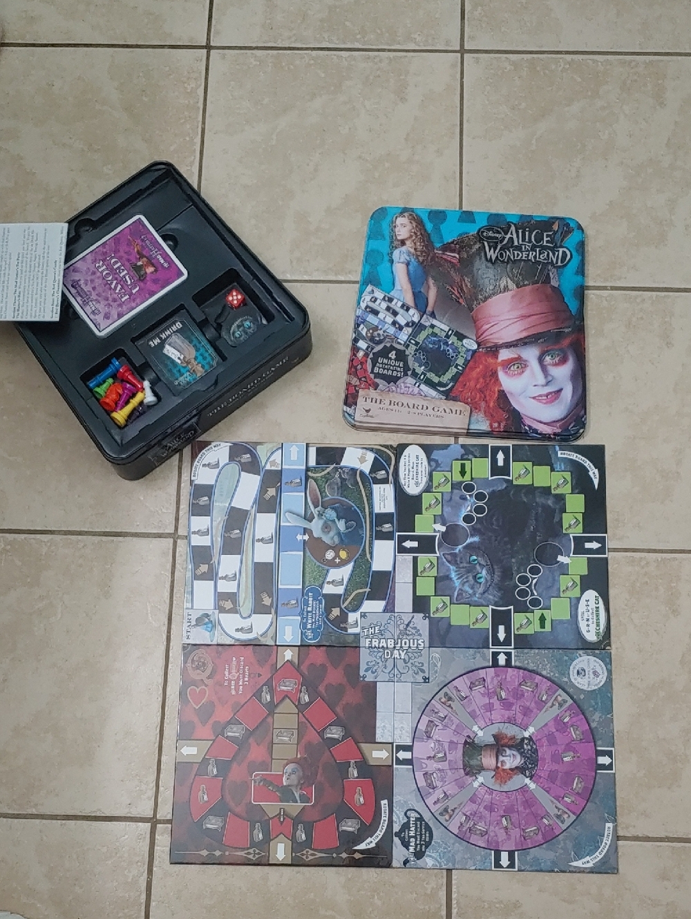 Rare Disney Alice in Wonderland Board Game